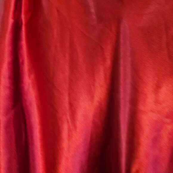 Silk & Satin Red Cowl Neck Slip Dress With Spaghetti Straps Womens - Picture 6 of 6